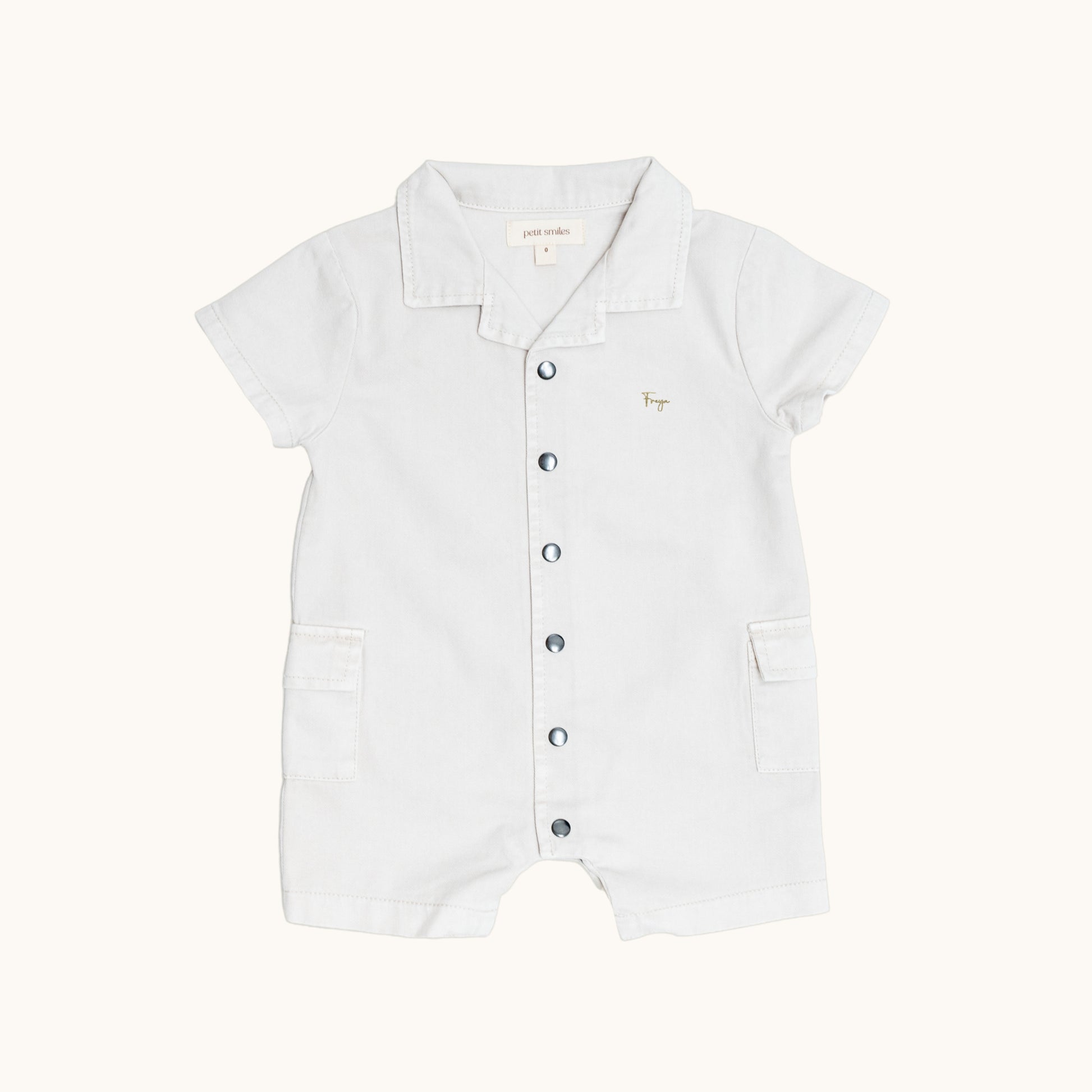 ORGANIC COLLAR JERSEY ROMPERS