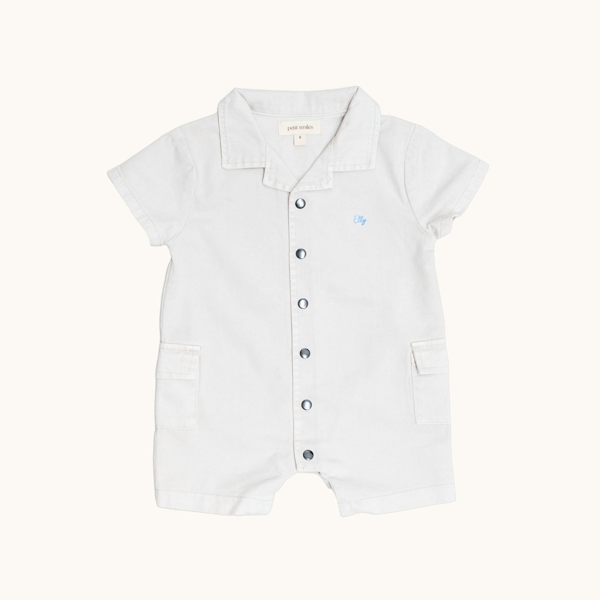 Organic Collar Jersey Rompers for Babies