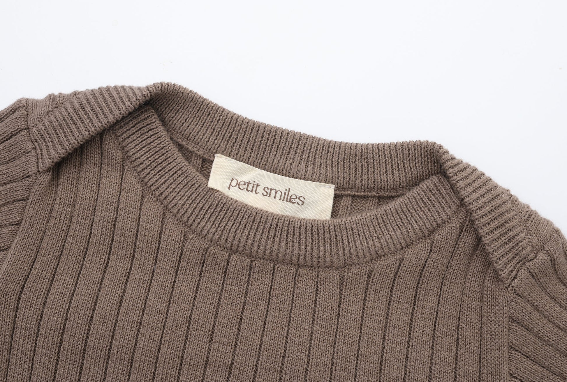 ORGANIC RIB ESSENTIAL BODYSUIT WITH LEGGING - CHOCO - Petit Smiles