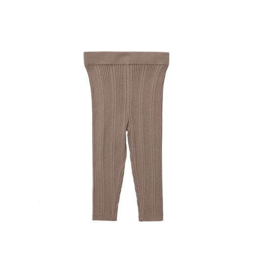 ORGANIC RIB ESSENTIAL LEGGINGS - CHOCO - Petit Smiles