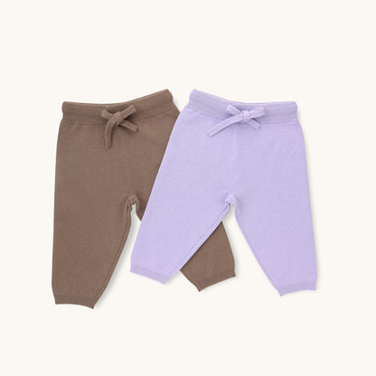 ORGANIC PANT - CHOCO; 100% Organic Cotton; Elastic waistband; With an elastic insert and soft drawstring.