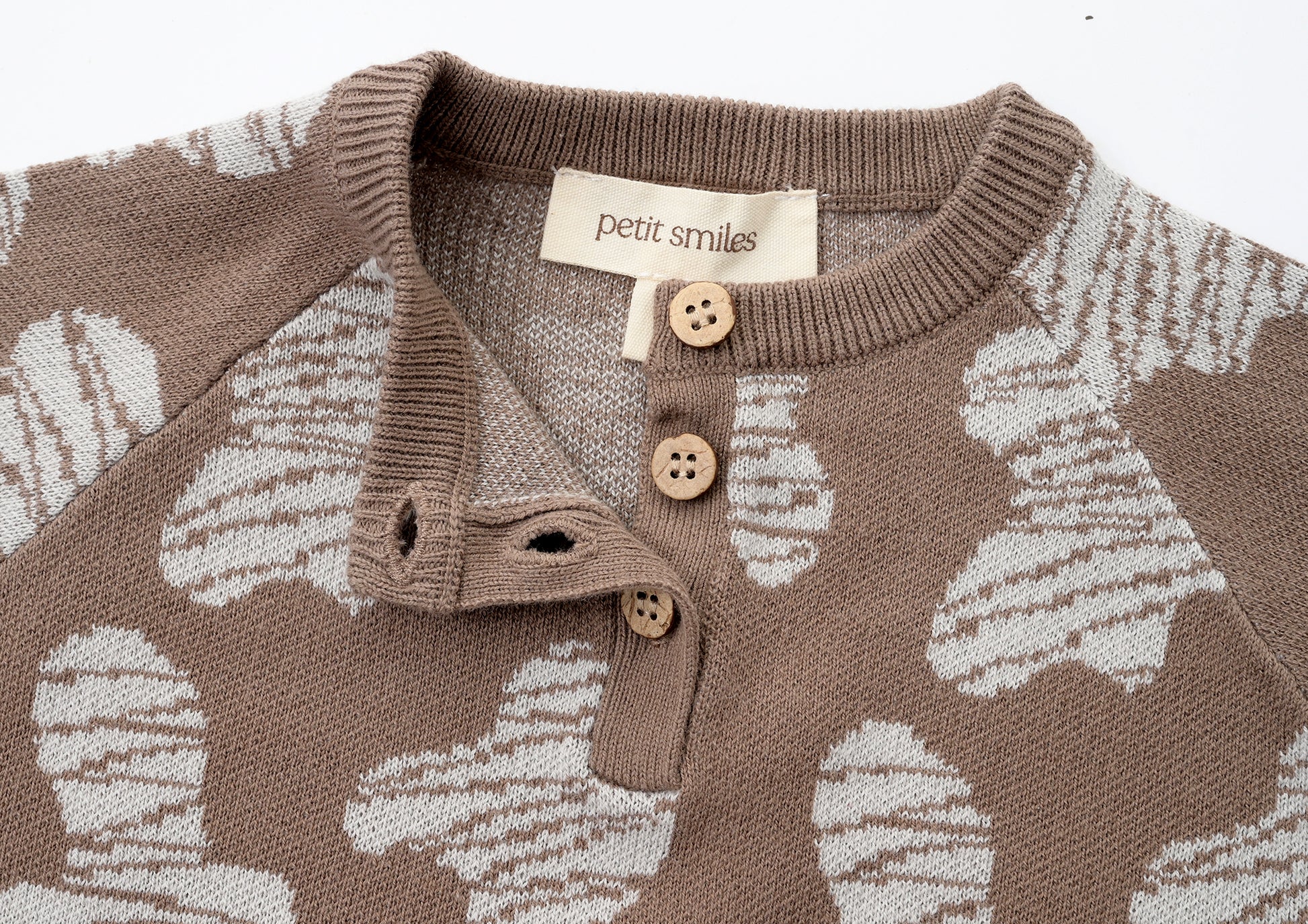 ORGANIC RIB JUMPSUIT - CHOCO - Petit Smiles